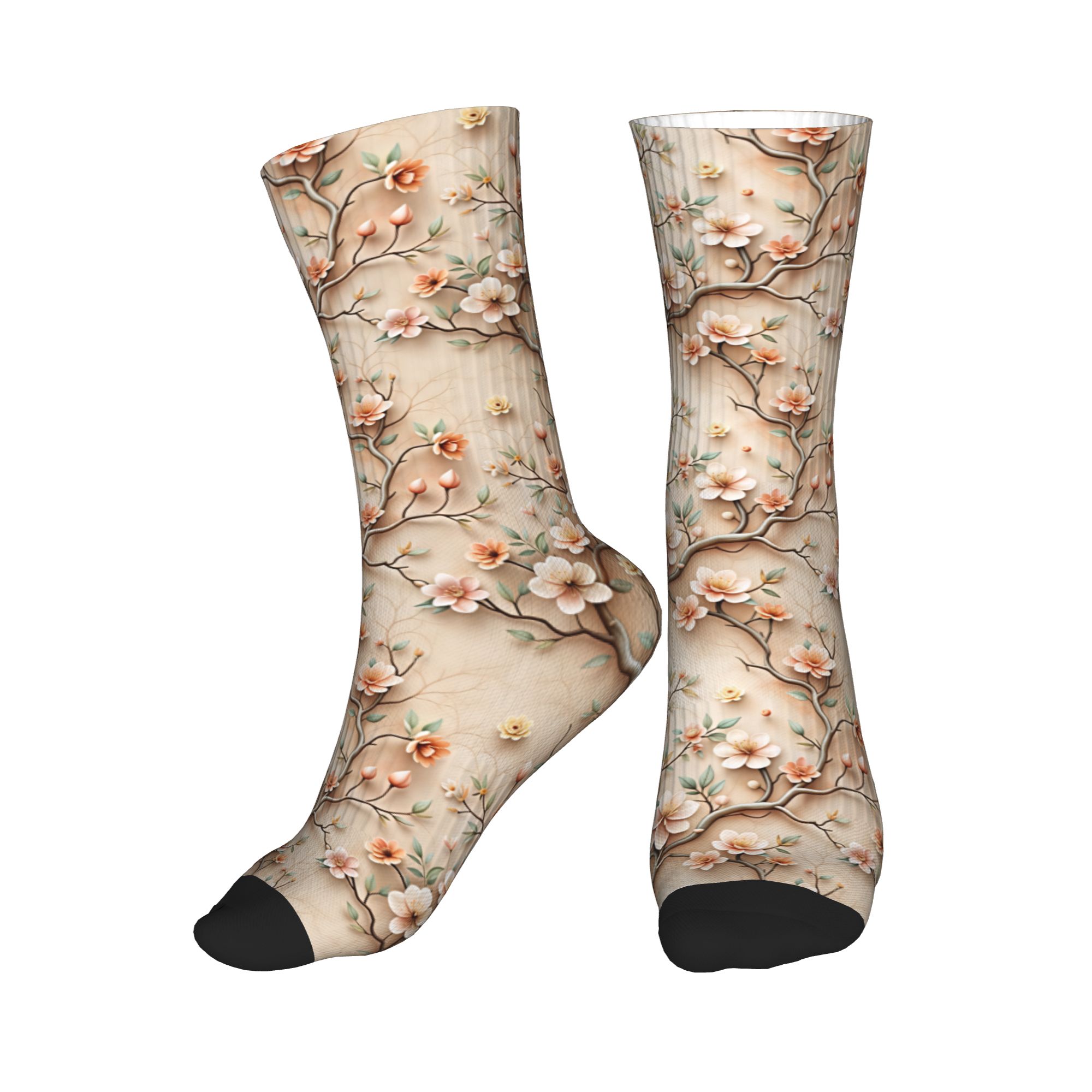Dress Sock Men - Calcetines unisex con estampado floral 3D
