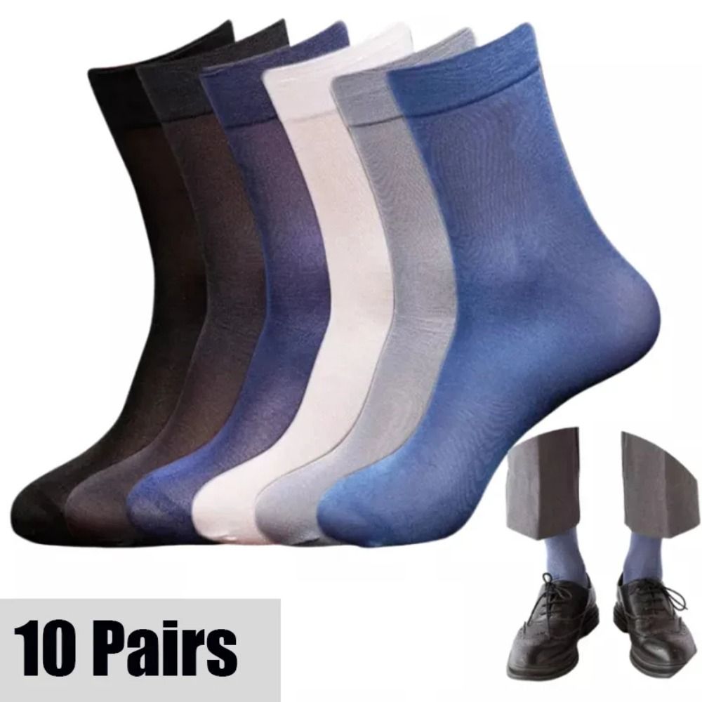 Silk Sock Bamboo - 10 pares de calcetines casuales transpirables